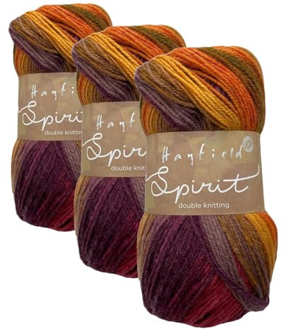 Sirdar Hayfield Spirit DK, Casper (405), 100g (Pack of 3)