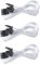 Certusfun PCIE Cable for Corsair, 65CM Male to Male 8 Pin to 6+2 Pin GPU Power Cable for Thermaltake, ARESGAME Modular Power Supply (25'') (3-Pack White 16AWG)