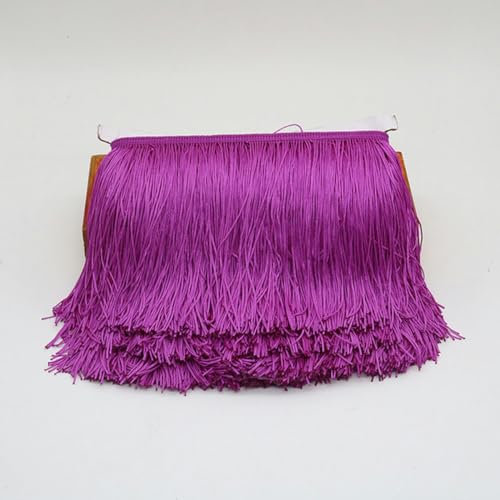 Flecos largos de 9/15/20/28 cm, para coser ropa, vestidos, cortinas, accesorios de manualidades, 15 cm, color fucsia