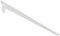 Reggimensola a 2 Ganci per Mensole - Supporto da Parete per Scaffali - Staffa Reggi Mensola con Doppio Gancio 1 pezzo ( 35cm. Bianco )