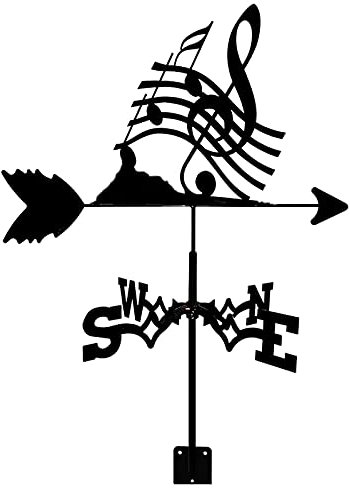 Girouette en métal pour jardin, cour intérieure, indicateur de direction professionnel, outil de mesure professionnel, girouette de toit, cour, terrasse, décoration