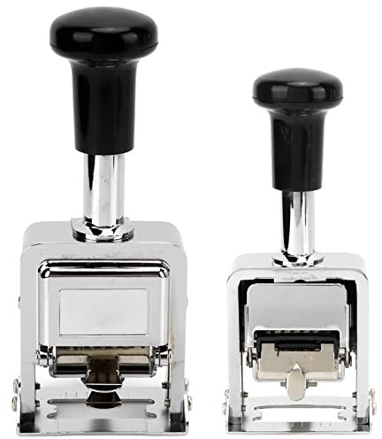 WGFOIP Nummernstempel, 6-stelliges Tragbares Nummerierungsstempelgerät aus Zinklegierung, Automatisch Selbstfärbend, für Buchhaltung, Bankwesen, Medizin, Trockenzeiten mit Tinte