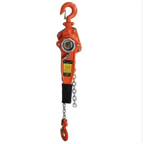 AUBEST Chain Hoist, 0.75T Mini Hand Chain Hoist Manual Chain Block Lifting Ratchet Hoist, Ratchet Lever Pulley Lifting 1.5m/3m(3m)