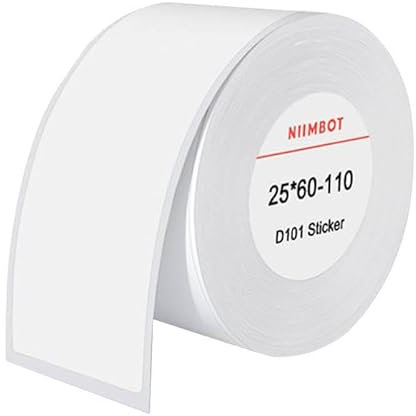 NIIMBOT Thermoetiketten, 25x60, 110 Stück, weiß