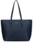 Eleganci - Damentasche - Shopper - Tasche mit Reißverschluss - Umhängetasche - Handtasche - Schultasche - Arbeitstasche - Geeignet für A4 (Blau)