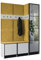 KIER FURNITURE Flurgarderobe Modern - Garderobenschrank mit Sitzbank, Haken und Schuhschrank - Flur Möbel Geräumig und Stilvoll - BxHxT 159,6x205x39cm - Weiß & Gelb