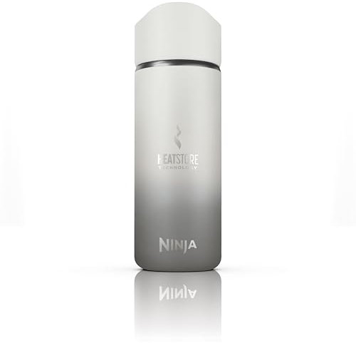 Ninja Sip Perfect Gourde isotherme 400 ml, sans bisphénol A, lavable au lave-vaisselle, bouteille isotherme, Blanc, DW1603EUUKWH