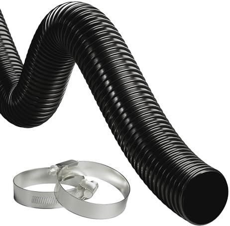 40mm Internal Diameter - 5 Metre Length Plus Hose Clips Anti Kink Corrugated Flexible Pond Hose Pipe for Pond Pumps and Filters