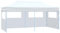 ShGaxin Profi-Partyzelt Faltbar mit 4 Seitenwänden, Party Zelt, Pavillon, Faltpavillon, Garagenzelt, Gartenzelt, 3×6m Stahl Weiß