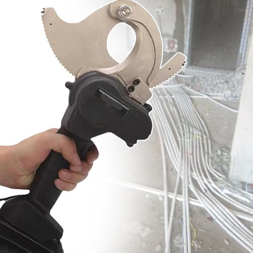 LXWKAI Coupe-câble à cliquet Rechargeable - Coupe-Fil électrique 50 mm/65 mm/75 mm pour câbles en Aluminium et en cuivre Coupez Les câbles blindés sans Effort, 75