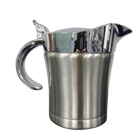Sauce Bowl Metal | Insulated Cream Pitcher | Double Layer Pitcher | Juice Sauce Pot | Kitchen Cream Pitcher | Sauce Pot Metal | Dining Table Accessories for Kitchen Restaurant