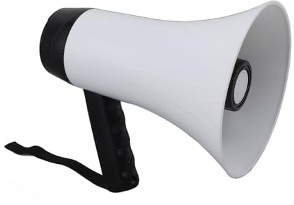 YDuupxe 30 W Hand-Megaphon-Bullhorn, Tragbares Megaphon-Bullhorn, Tragbarer Megafon-Lautsprecher, Sirene Bullhorn 300S, Aufnahme, 500 M Übertragungsentfernung, 1500 MAh, Tragbares Megaphon