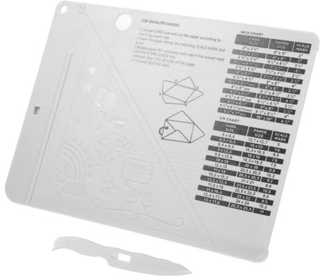 DOITOOL Outil De Rainurage De Papier Et Planche De Pliage Pour Fabrication Enveloppes Artisanales Adapté Aux Cartes Et Projets De Bricolage Carton