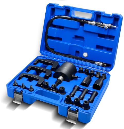 CCLIFE 24 pièces Extracteur d'injecteur pneumatique extracteur d'injecteur avec Adaptateur, Crochet d'extracteur d'injecteur, Bleu - DIB