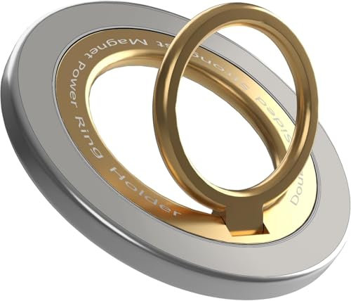 Magnetic Phone Ring Holder for Mag-Safe popg Sockety,【Two-Sided Magnetic】360° Rotation Phone Grip for iPhone 16/15/14/13/12 Series/Samsung/Google,Popg Sockety for iPhone Black (Silver)