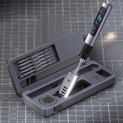 HS02 Saldatore intelligente e scatola mobile banco da lavoro, design compatto con caratteristiche avanzate di sicurezza e prestazioni (HS-02B alto)