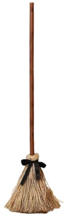 Escoba mágica de Halloween, escoba de bruja de 43.5 pulgadas, decoración de Halloween para interiores