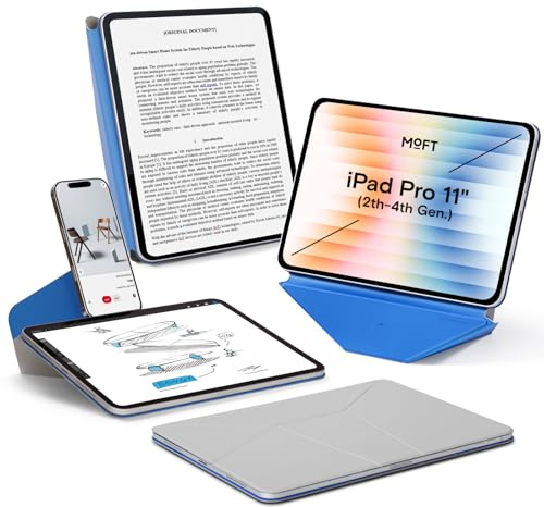MOFT Dynamic Folio Hülle für iPad Pro 11 (4./3./2. Gen, 2022/2021/2020) | 20+ Blickwinkel | Ultra-dünn | Schlank | Nahtlos Snap-on | Magnetständer | Tragbar | Zweifarbig | Auto Wake/Sleep