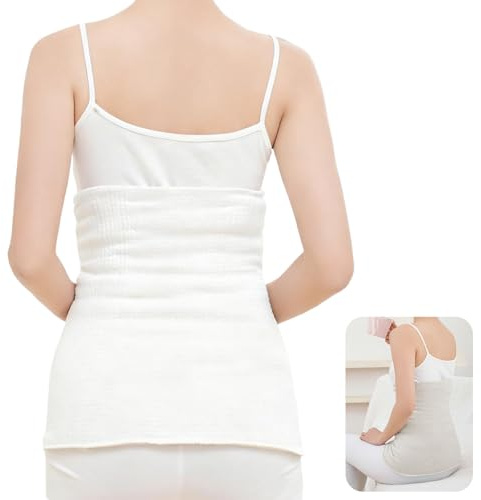 Zerabidpro Scaldacollo per la schiena in angora e lana merino per uomo e donna, Fascia Protettiva Renale, Cintura Termica Regolabile, per Sport e Quotidianità, Confortevole e Traspirante