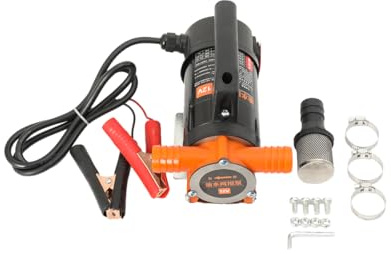 Cozyel Pompe à Gasoil 12V: Débit 60 L/min, Pompe Électrique Diesel 380W Pompe à Carburant Portable avec Filtre pour Diesel, Biodiesel, Kérosène et Fioul – Pour Maison, Ferme et Chantier
