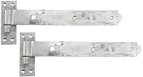 DISCOUNT HARDWARE UK Gate Hinges Heavy Duty for Optimal Performance - Hook and Band Gate Hinges - Heavy Duty Gate Hinges for Outdoor Gate, Garage Door, Driveway, Garden Gate & Stable 350mm (14) 1pair