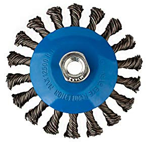 Rundbürste Ø 125 mm, 3 Stück, M14 x 2, passend für Winkelschleifer, Stahlbürste, Drahtbürste Bohrmaschine, Unkrautbürste, zum Entrosten von Metall, Bürsten Set Akkuschrauber