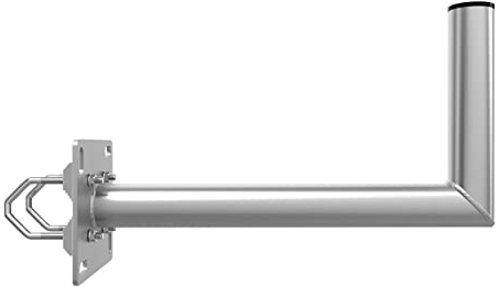 Premium X 55cm Balkon Ausleger Aluminium Geländer-Halterung für Satelliten-Schüssel SAT-Antenne Wand-Halter mit Schellen