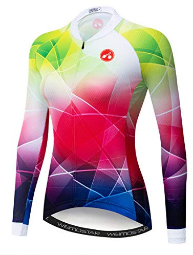Cycling Long Sleeve Jersey Women's Mountain Bike Jersey Shirts Road Bicycle Clothing MTB Tops red Purple Size XXXL