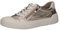 CAPRICE Damen Sneaker flach aus Leder mit Reißverschluss, Metallisch (Platin Metal.), 37 EU