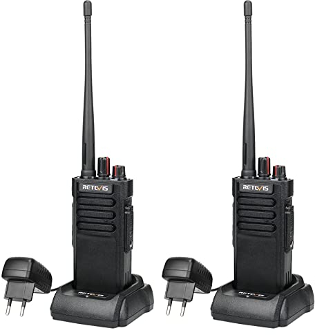 Retevis RT29 Walkie Talkie mit Großer Reichweite, Professional Funkgeräte Wasserdicht IP67, 3200mAh, VOX, 16 Kanäle, Robustes Funkgerät für Baustelle Jagd Farm (Schwarz, 2 Stück)