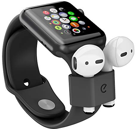 Keybudz AirLockz Smartwatch Halterung für Air Pods Pro und AirPods schwarz
