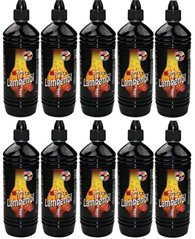 10 Liter Moritz Lampenöl für Öllampen Bambusfackeln Gartenfackel und Wandfackeln