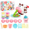Doloowee Colourful Dough Set with Tools, Kitchen Creations Set Noodle Playset Ice Cream Maker Machine Modelling Clay for Toddlers, Toys for 3 4 5 6 Year Boys and Girls (8 Color)