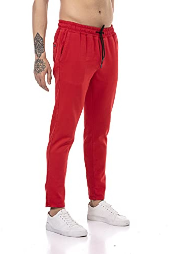 Redbridge Hose für Herren Freizeit-Hose Jogger Pants Chino Rot XL