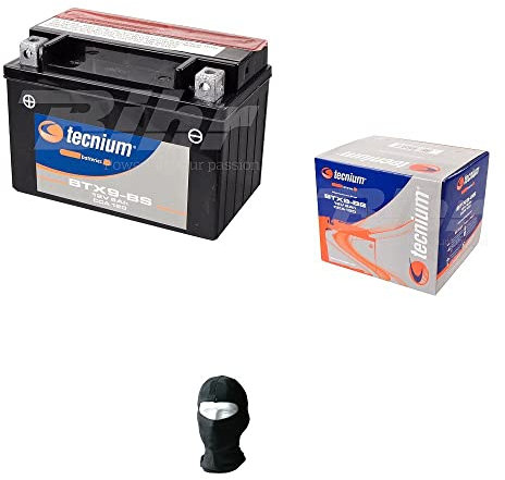 Compatible avec Piaggio 125 Zip 2001 Batterie TECNIUM YTX9-BS Batteries 8 AMPÈRES 12 Volts PRÊT pour Usage SPÉCIFIQUE Moto Scooter 150X87X105MM