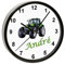 CreaDesign, WU-01-1104, Traktor Wanduhr für Kinderzimmer, personalisierbar mit Namen, Rahmen schwarz, Durchmesser 19,5 cm