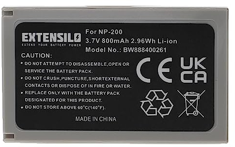 EXTENSILO Akku Ersatz für Minolta NP-200 | für Kamera (800 mAh, 3,7 V, Li-Ion)
