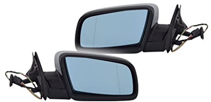 Außenspiegel Elektr. Heizbar Aspärisch Set Links u. Rechts Kompatibel mit BMW E60 01-10
