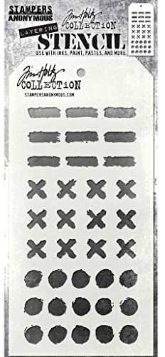 Tim Holtz Layered Stencil 4.125X8.5-Markings