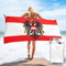 AOOEDM Mikrofaser-Strandtuch mit österreichischer Flagge, schnell trocknend, übergroße Handtücher, Decke für Reisen, Pool, Camping