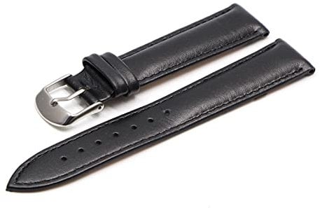 ALMVIS Braunes Lederarmband mit Roségold -Verschluss Armband 18mm 20mm Uhrenband 22mm Uhrengurt for Fit for Dw Sehen Sie Fitt for Daniel Fit for die Wellington Band an(Black S,24mm)