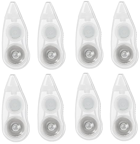 JOYSKY 12 Stück Korrekturroller Mini Pocket Mouse Korrekturmaus Korrekturband Correction Tape Korrekturbänder Set 4 m x 5mm Klar für Studenten Schulsachen und Büros