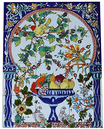 Fliesenbild Keramikfliesen Orientalisch Handbemalt Wandfliesen Mediterran 12-30