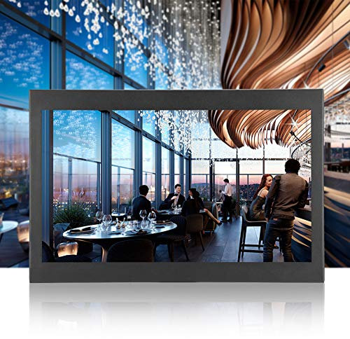 Moniteur TFT 13,3, Moniteur PC, Télévision en Circuit fermé, Caméra Vidéo et Ordinateur (HDMI, VGA, AV, USB, 16: 9,1920x1080,400CD/㎡, 1000: 1) (Prise UE)