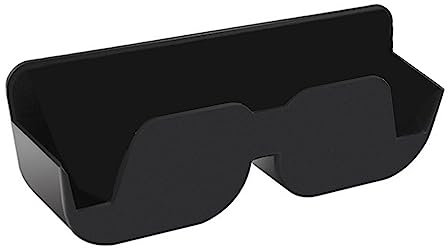 Luojuny Car Glasses Holder for Dashboard Seat Back Adhesive Sunglasses Case Organizer Hard Shell with Felt Padding Car Eyeglass Holder Dash Storage Box Black