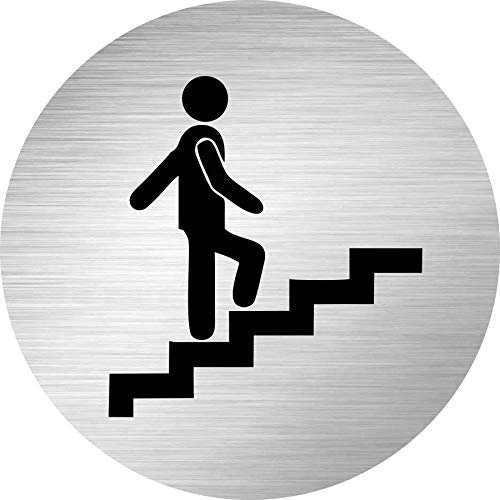 Panneau composite aluminium 3mm - 1 pièce - Escalier - environ 100mm - pour porte, école, toilettes, hôtel - facile à appliquer