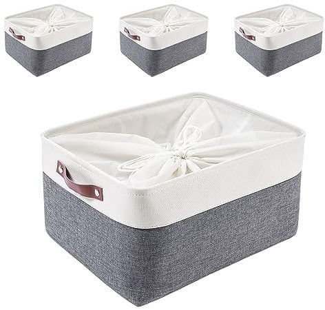 Mangata Aufbewahrungskörbe, Stoff-Aufbewahrungsboxen(Kaltes Grau, Jumbo)