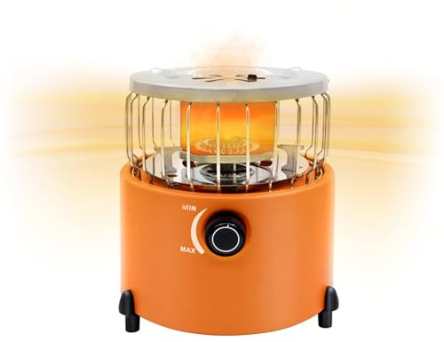 VducK 2-in-1-Campingkocher, tragbare Gasheizung, Camping-Heizung, Mini-Gasheizung, Outdoor-Herd, Grill, Zeltheizung, Kochsystem