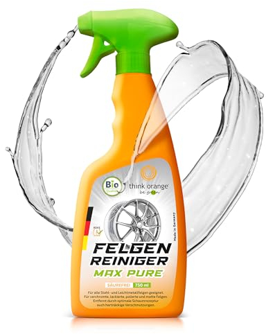 TOBG® Felgenreiniger Max Pure 750ml • hochwirksame Felgenpflege für Auto & Motorrad | optimal für Stahlfelgen & Alufelgen | kraftvolle & schonende Pflege für Sommer-/Winterreifen | Bio-Rezeptur