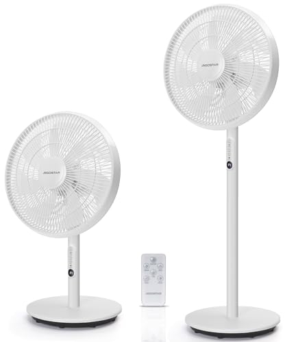 Aigostar Ventilador de Pie y Mesa 2 en 1 con Mando a Distancia y Temporizador de 9 horas. 7 Aspas, 45W, 3 Velocidades y 3 Modos, Altura Ajustable 70/110cm, Oscilación 90º. Sedate